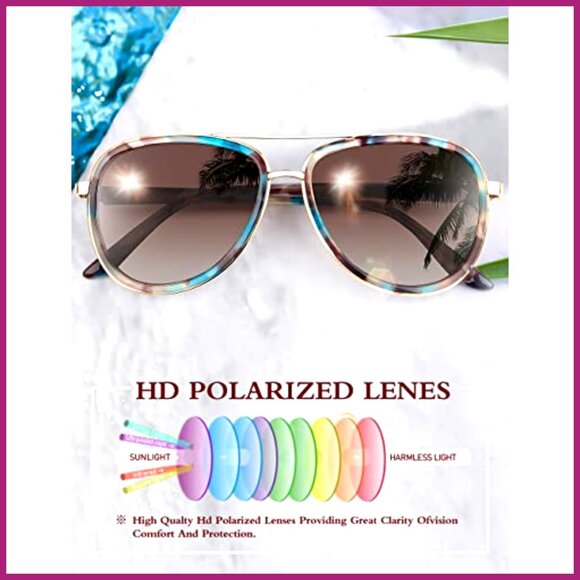 Polarized Sunglasses with Acetate Frame, Mirrored Lenses, UV400 Protection main image 7